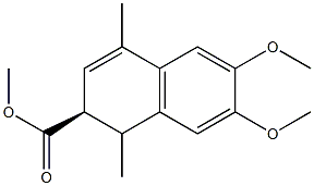 (S)-2,4-ジメチル-6,7-ジメトキシ-1,2-ジヒドロナフタレン-2-カルボン酸メチル 化学構造式