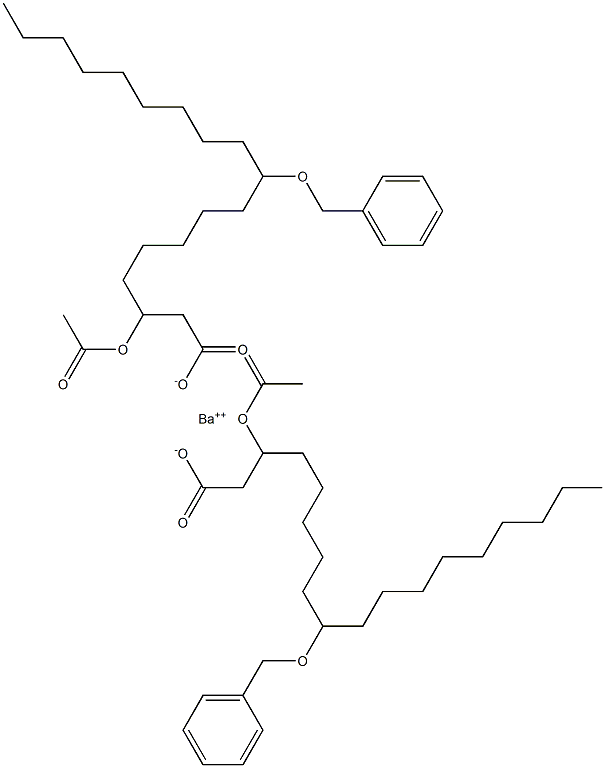 Bis(9-benzyloxy-3-acetyloxystearic acid)barium salt