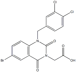 1-(3,4-Dichlorobenzyl)-1,2,3,4-tetrahydro-6-bromo-2,4-dioxoquinazoline-3-acetic acid