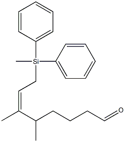 (6Z)-5,6-Dimethyl-8-(methyldiphenylsilyl)-6-octen-1-al