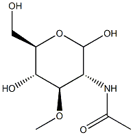 2-アセチルアミノ-2-デオキシ-3-O-メチル-D-グルコピラノース 化学構造式