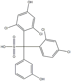 (2,4-Dichlorophenyl)(2,6-dichloro-4-hydroxyphenyl)(3-hydroxyphenyl)methanesulfonic acid