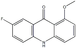 7-フルオロ-1-メトキシアクリジン-9(10H)-オン 化学構造式