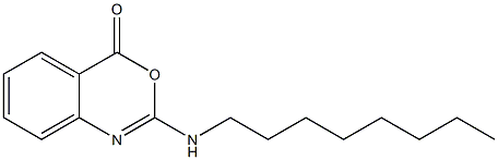 2-オクチルアミノ-4H-3,1-ベンゾオキサジン-4-オン 化学構造式