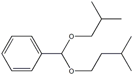ベンズアルデヒド3-メチルブチル2-メチルプロピルアセタール 化学構造式