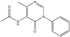 5-アセチルアミノ-6-メチル-3-フェニルピリミジン-4(3H)-オン 化学構造式