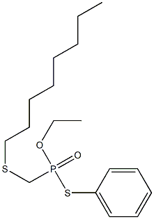 (オクチルチオメチル)チオホスホン酸O-エチルS-フェニル 化学構造式