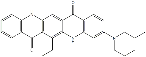 3-(Dipropylamino)-6-ethyl-5,12-dihydroquino[2,3-b]acridine-7,14-dione Structure