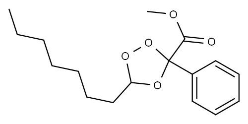 5-Heptyl-3-phenyl-1,2,4-trioxolane-3-carboxylic acid methyl ester