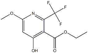 4-ヒドロキシ-6-メトキシ-2-(トリフルオロメチル)ピリジン-3-カルボン酸エチル 化学構造式