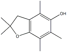 2,3-ジヒドロ-2,2,4,6,7-ペンタメチルベンゾフラン-5-オール 化学構造式