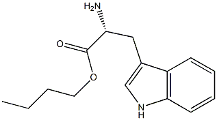 (R)-2-アミノ-3-(1H-インドール-3-イル)プロピオン酸ブチル 化学構造式