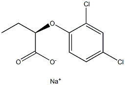 [R,(+)]-2-(2,4-ジクロロフェノキシ)酪酸ナトリウム 化学構造式