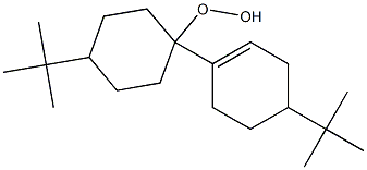 4-tert-ブチル-1-(4-tert-ブチル-1-シクロヘキセニル)シクロヘキサン-1-イルヒドロペルオキシド 化学構造式