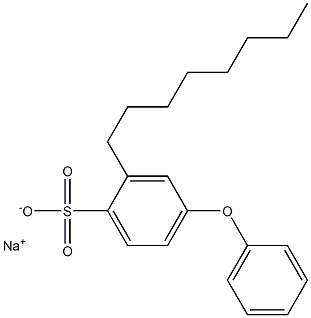 2-オクチル-4-フェノキシベンゼンスルホン酸ナトリウム 化学構造式