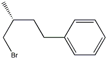 (+)-[(R)-4-ブロモ-3-メチルブチル]ベンゼン 化学構造式
