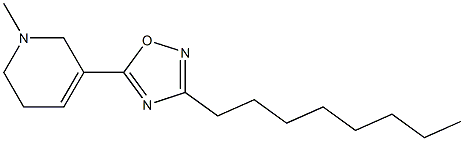 3-オクチル-5-[(1,2,5,6-テトラヒドロ-1-メチルピリジン)-3-イル]-1,2,4-オキサジアゾール 化学構造式
