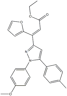 (Z)-3-(Furan-2-yl)-3-[[1-(4-methoxyphenyl)-5-(4-methylphenyl)-1H-pyrazol]-3-yl]propenoic acid ethyl ester