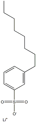3-オクチルベンゼンスルホン酸リチウム 化学構造式