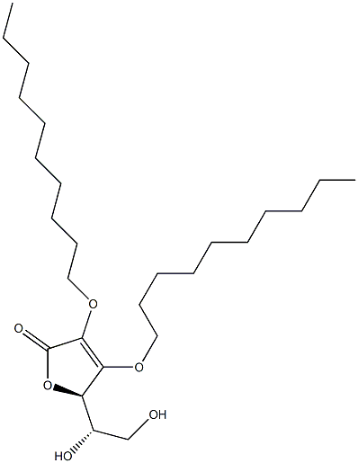 2-O,3-O-ジデシル-L-アスコルビン酸 化学構造式