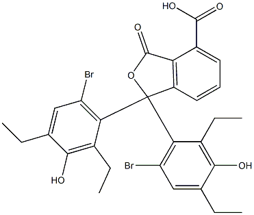 1,1-Bis(6-bromo-2,4-diethyl-3-hydroxyphenyl)-1,3-dihydro-3-oxoisobenzofuran-4-carboxylic acid Structure