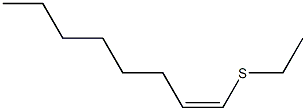 (Z)-1-エチルチオ-1-オクテン 化学構造式