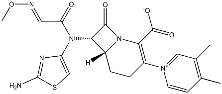 (6R,7S)-7-[(2-Aminothiazol-4-yl)(methoxyimino)acetylamino]-8-oxo-3-[(3,4-dimethylpyridin-1-ium)-1-yl]-1-azabicyclo[4.2.0]oct-2-ene-2-carboxylate