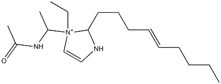 1-[1-(アセチルアミノ)エチル]-1-エチル-2-(4-ノネニル)-4-イミダゾリン-1-イウム 化学構造式