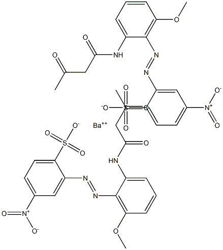Bis[2-[2-(1,3-dioxobutylamino)-6-methoxyphenylazo]-4-nitrobenzenesulfonic acid]barium salt