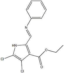 4,5-Dichloro-2-(phenyliminomethyl)-1H-pyrrole-3-carboxylic acid ethyl ester