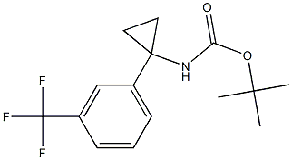 tert-butyl (1-(3-(trifluoromethyl)phenyl)cyclopropyl)carbamate Struktur