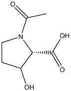 N-乙酰基-L-羟基脯氨酸, , 结构式