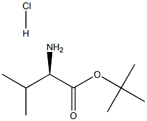 D-缬氨酸叔丁酯盐酸盐 结构式