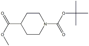 N-BOC-哌啶-4-甲酸甲酯, , 结构式