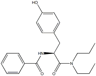N-benzoyl-L-tyrosyl di-n-propylamine Struktur