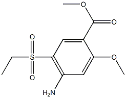 2-甲氧基-4-氨基-5-乙磺酰基苯甲酸甲酯, , 结构式