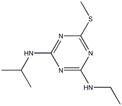 2-乙胺基-4-异丙胺基-6-甲硫基-1,3,5-三嗪, , 结构式