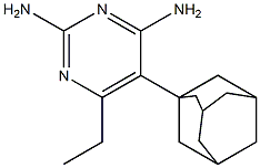2,4-ジアミノ-5-(1-アダマンチル)-6-エチルピリミジン 化学構造式