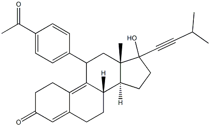 11-(4-acetophenyl)-17-hydroxy-17-(3-methyl-1-butynyl)-4,9-estradien-3-one
