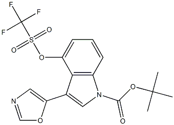 1-(tert-butoxycarbonyl)-4-trifluoromethylsulfonyloxy-3-(oxazol-5-yl)indole