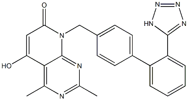 2,4-dimethyl-5-hydroxy-8-(2'-(1H-tetrazol-5-yl)biphenyl-4-ylmethyl)-8H-pyrido(2,3-d)pyrimidin-7-one