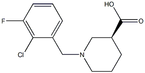 (3S)-1-(2-chloro-3-fluorobenzyl)piperidine-3-carboxylic acid
