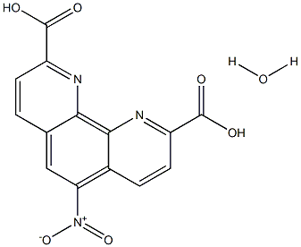 5-硝基-1,10-菲咯林-2,9-二甲酸单水合物 结构式