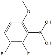 3-溴-2-氟-6-甲氧基苯硼酸, , 结构式