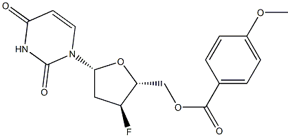 5'-O-Anisoyl-3'-fluoro-2',3'-dideoxyuridine Structure