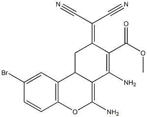 methyl 6,7-diamino-2-bromo-9-(dicyanomethylidene)-10,10a-dihydro-9H-benzo[c ]chromene-8-carboxylate