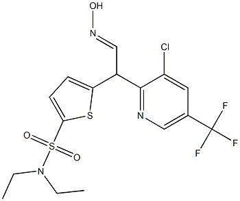 5-[1-[3-chloro-5-(trifluoromethyl)-2-pyridinyl]-2-(hydroxyimino)ethyl]-N,N-diethyl-2-thiophenesulfonamide Structure