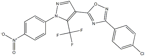 3-(4-chlorophenyl)-5-[1-(4-nitrophenyl)-5-(trifluoromethyl)-1H-pyrazol-4-yl]-1,2,4-oxadiazole