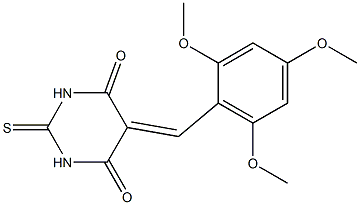 2-thioxo-5-(2,4,6-trimethoxybenzylidene)hexahydropyrimidine-4,6-dione