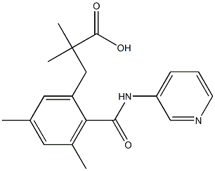 3-{3,5-dimethyl-2-[(3-pyridylamino)carbonyl]phenyl}-2,2-dimethylpropanoic acid